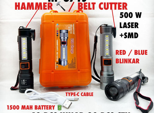 Metal Body 3 in 1 Torch For Car and Home